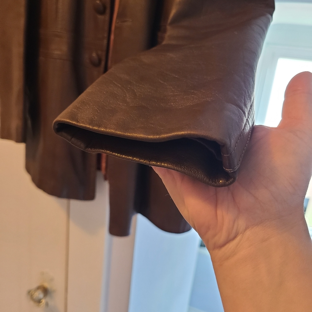Vintage brown leather jacket